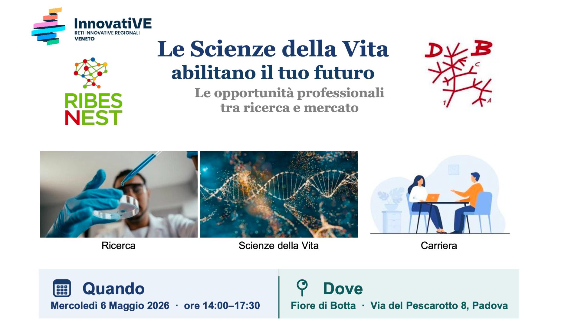 Dalla formazione al lavoro: RIBES-Nest partecipa al Job Placement del Dipartimento di Biologia dell’Università di Padova