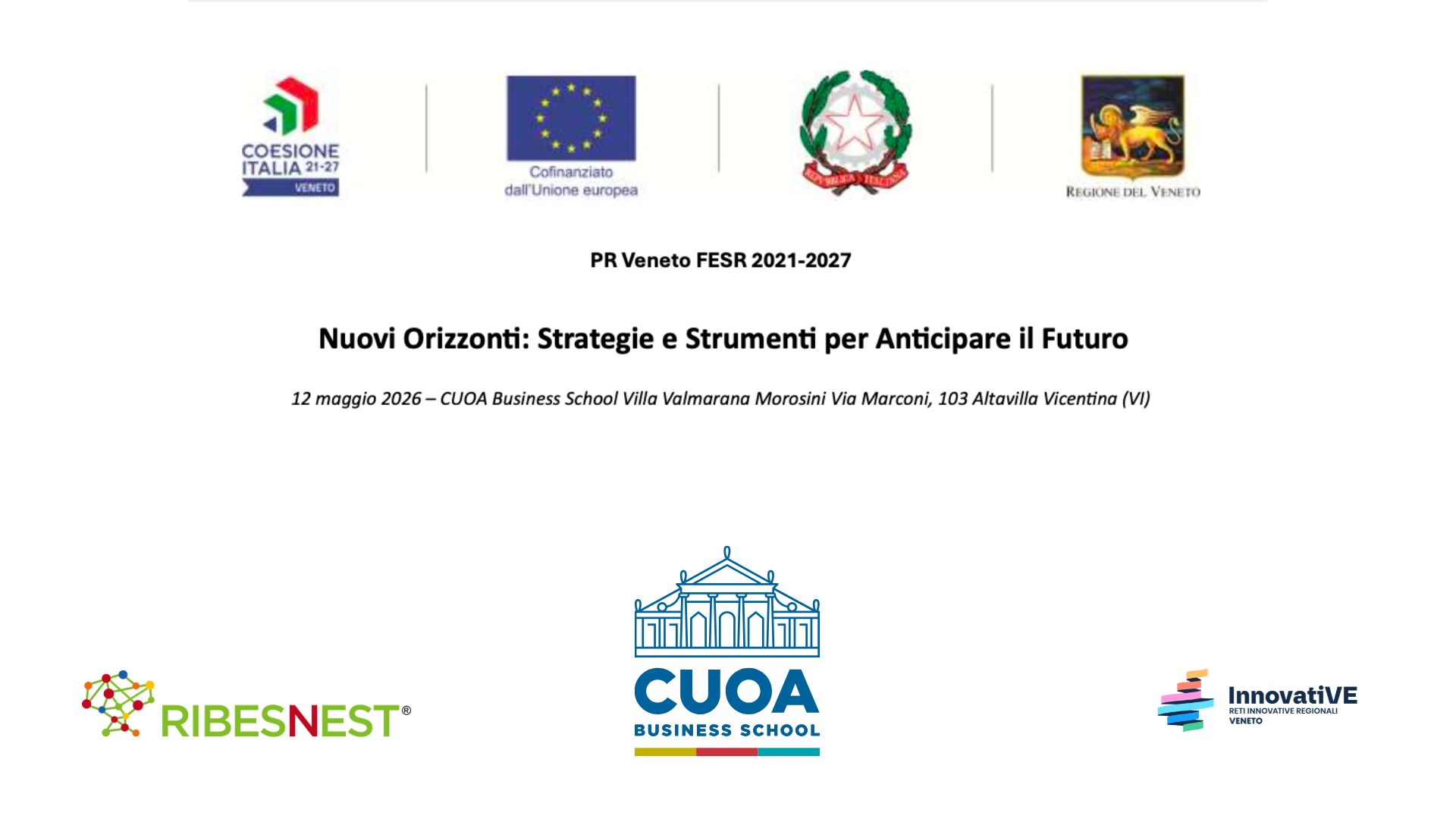 Nuovi orizzonti per l’innovazione: RIBES-Nest riunisce imprese, ricerca e stakeholder al CUOA Business School